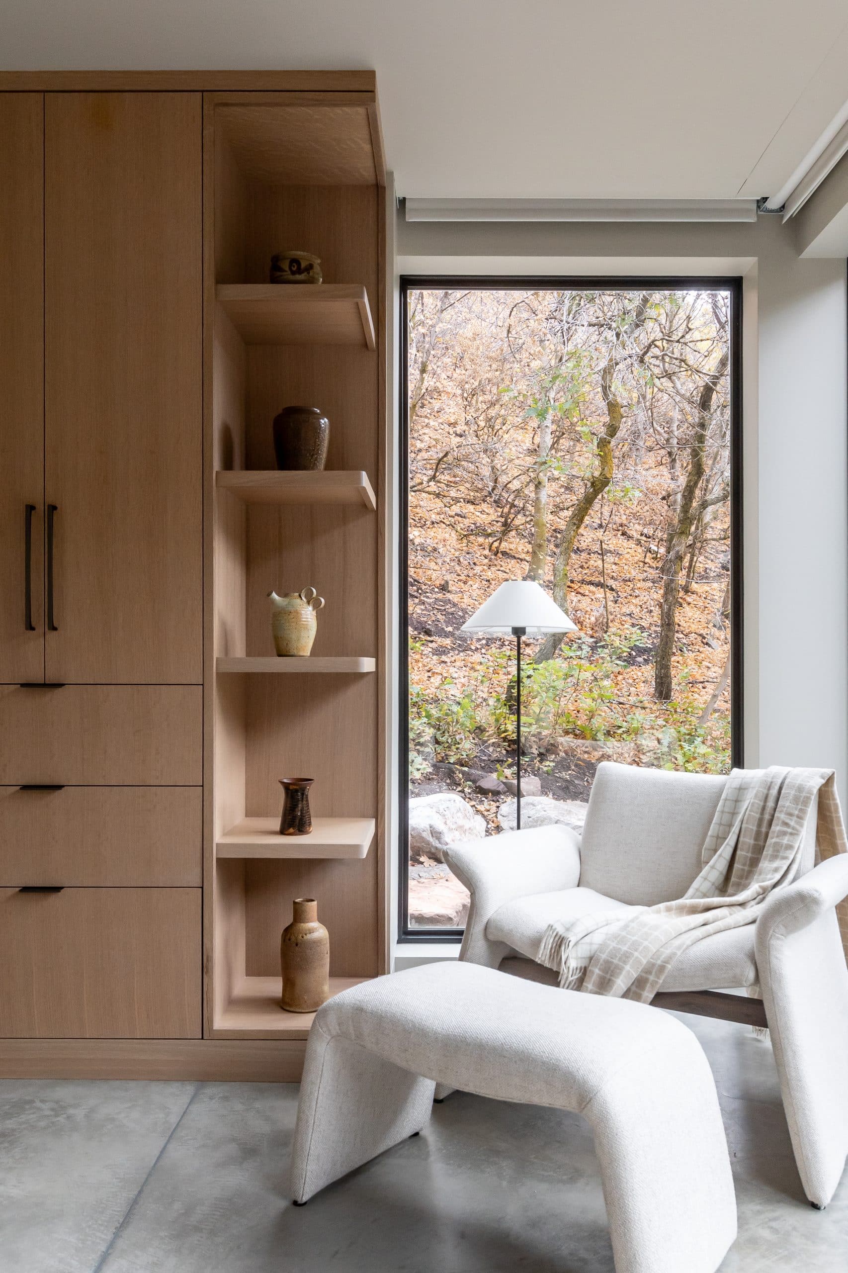 Beautiful corner of living room with window